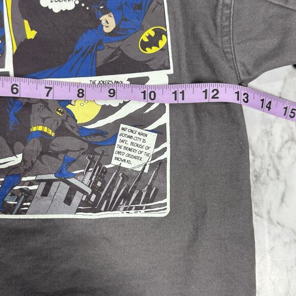 Toddler Boys Batman Shacket Snap Front Shirt Jacket Dark Night Comic DC Gray 3T - Picture 4 of 6
